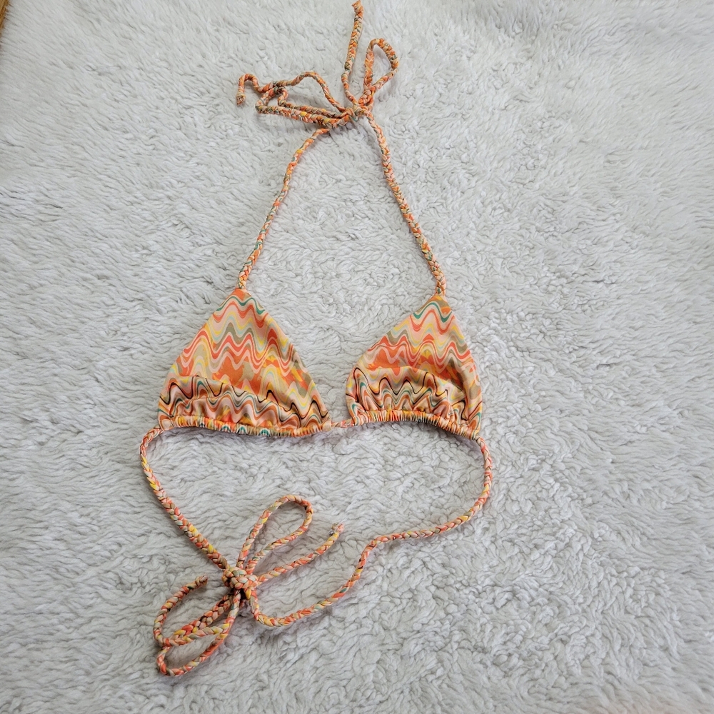 Neena Swim Bikini Top Women's Small Retro Abstract Print